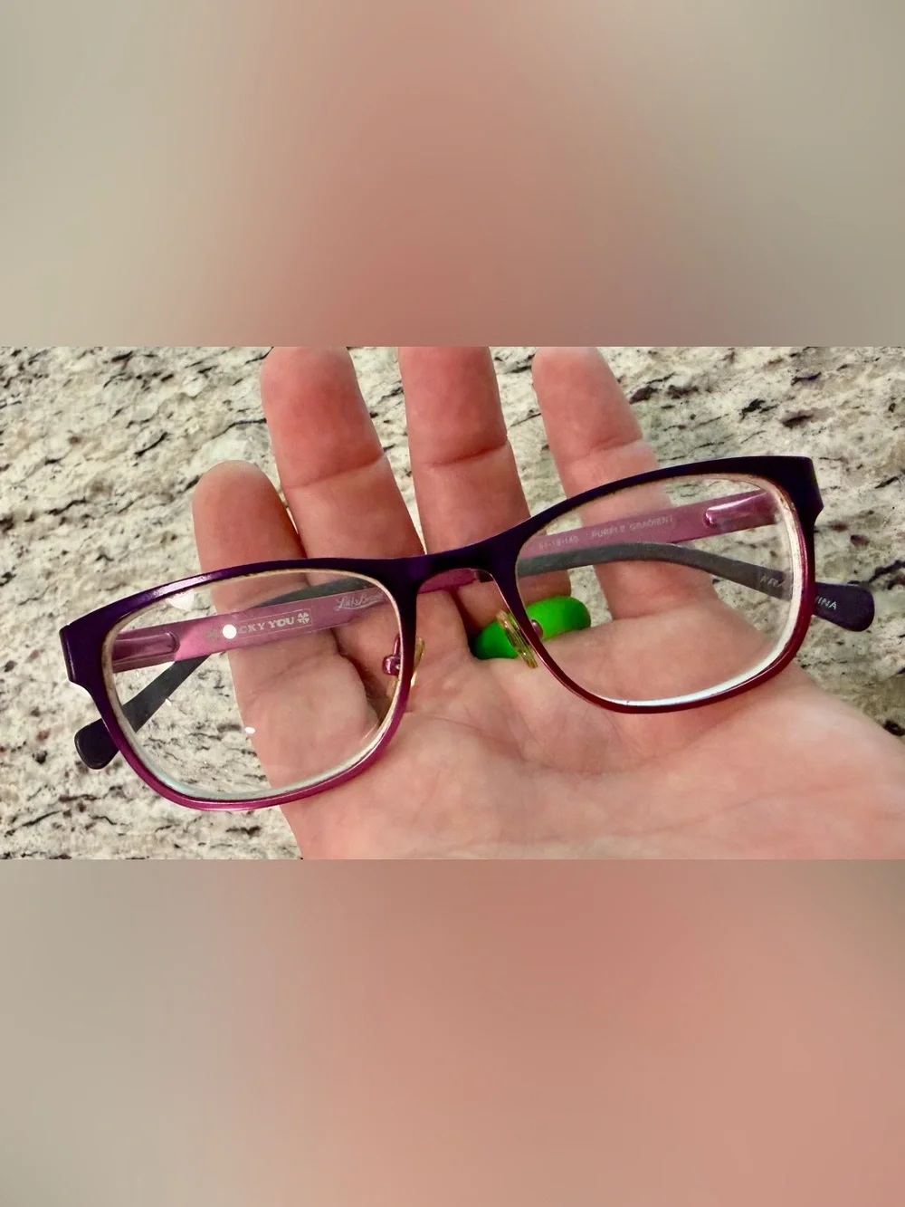Lucky Brand “Lucky You” Stealie Eyeglasses Frames Purple 51-18-140